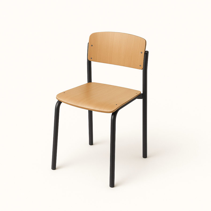 Schoolstoel blauw
