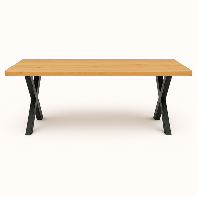 Tweedehands massief houten vergadertafel