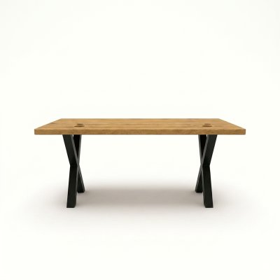 Tweedehands Tafel – 300×100 cm – Bruin/Zwart