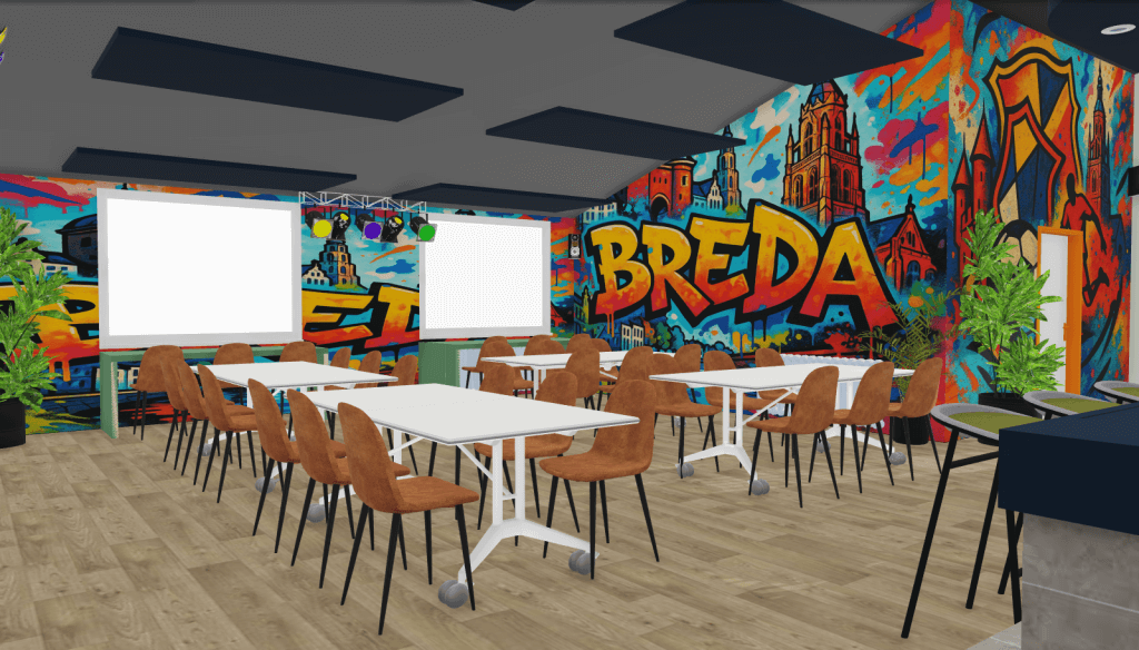 3D render van circulaire projectinrichting