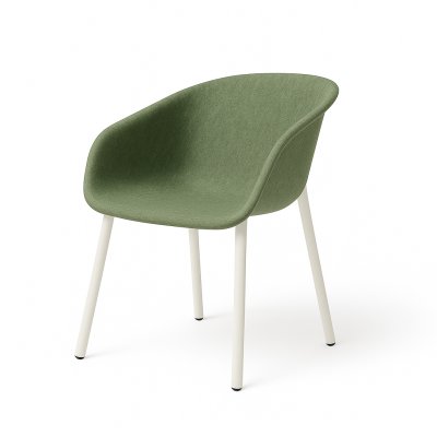 de Vorm LJ1 Olive stoel met wit frame