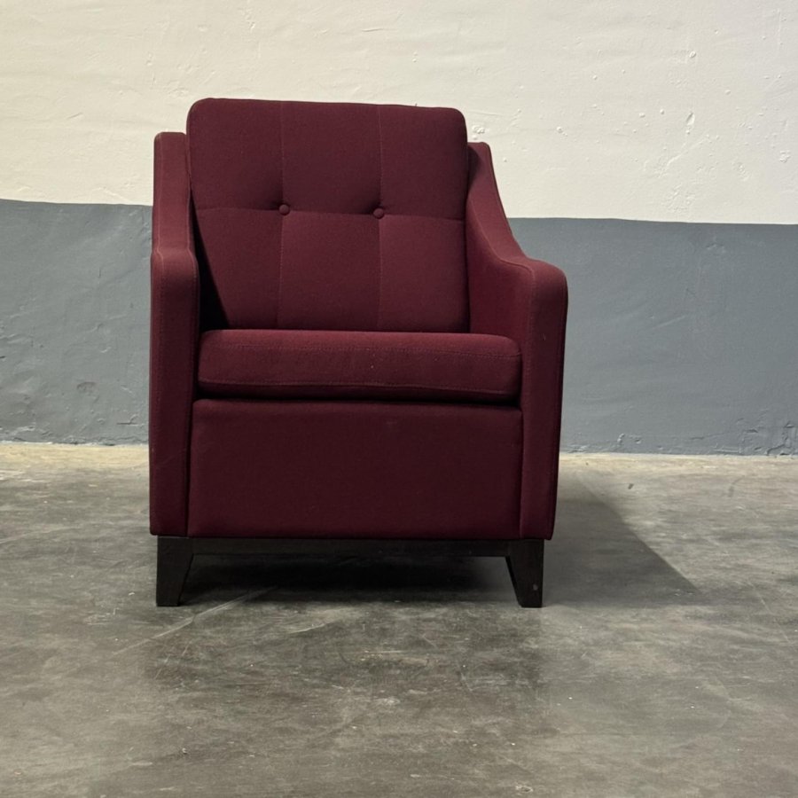 Tweedehands Satelliet fauteuil donkerpaars – stijlvol comfort - Afbeelding 2