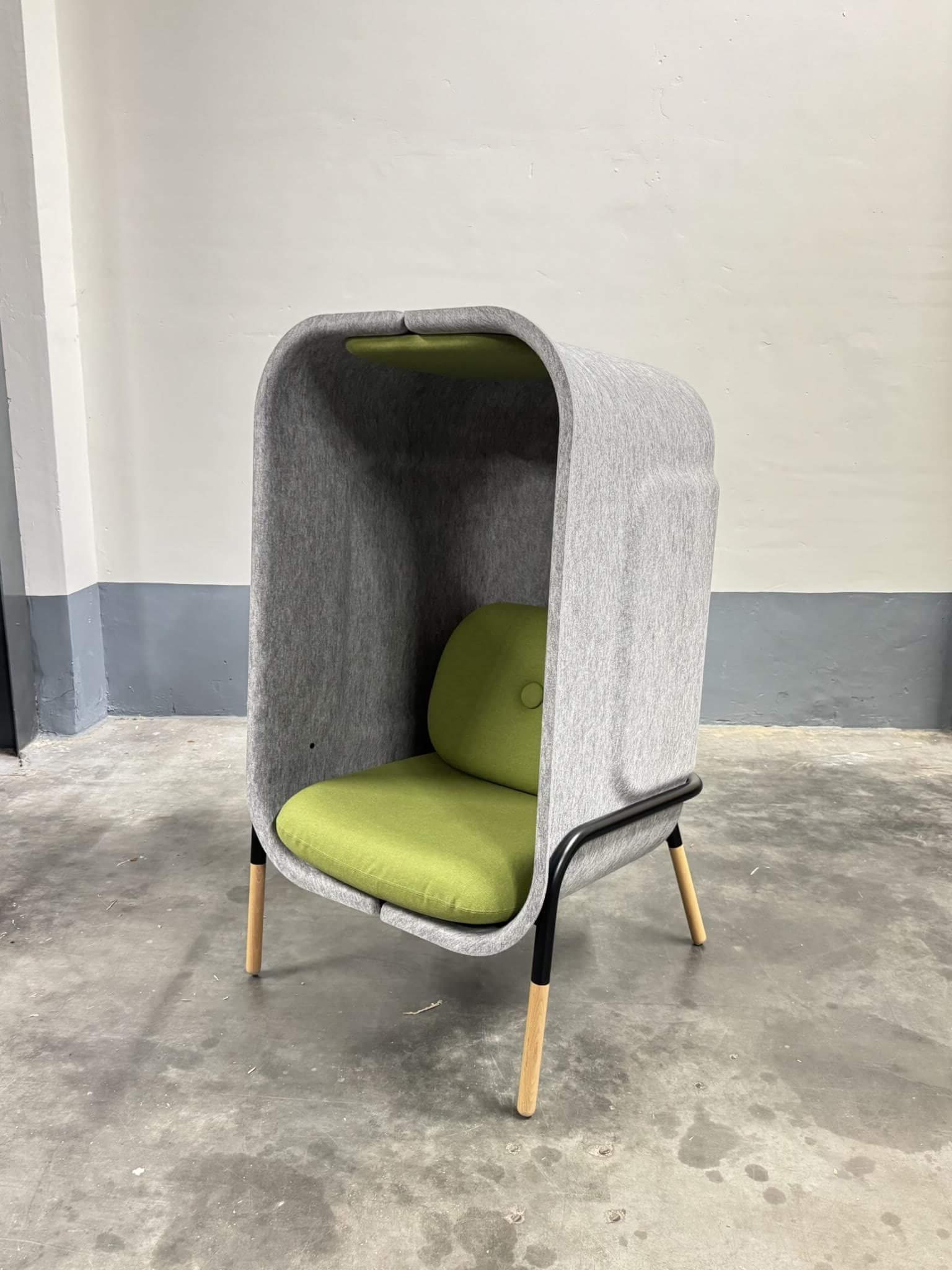 Tweedehands bel Fauteuil – De Vorm Bel – Grijs / Groen