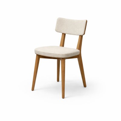 Tweedehands Stoel – Schatkamer – Donker Eiken/wit