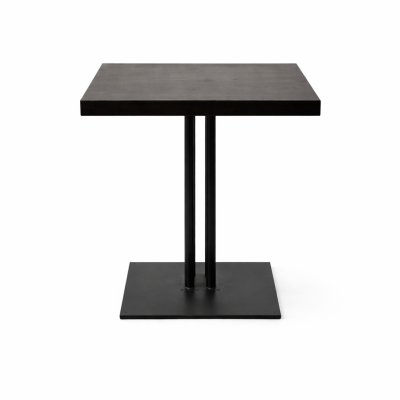 Tweedehands Vierkante Tafel – 70 x 70 cm – PMP – Donker Blad