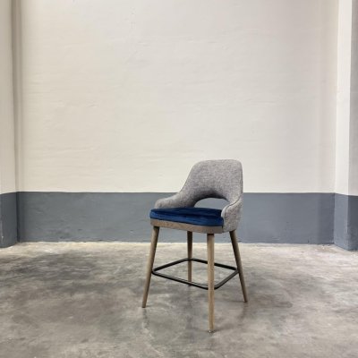 Tweedehands Barkruk – 65 cm – Schatkamer – Blauw/Grijs