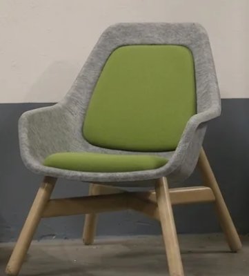 Tweedehands Fauteuil - pet Felt - Vepa  - Grijs/Groen