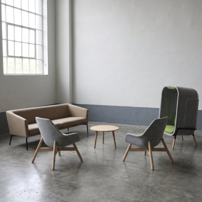 Tweedehands Lounge Set - Vepa / De Vorm - Grijs/Groen/Beige