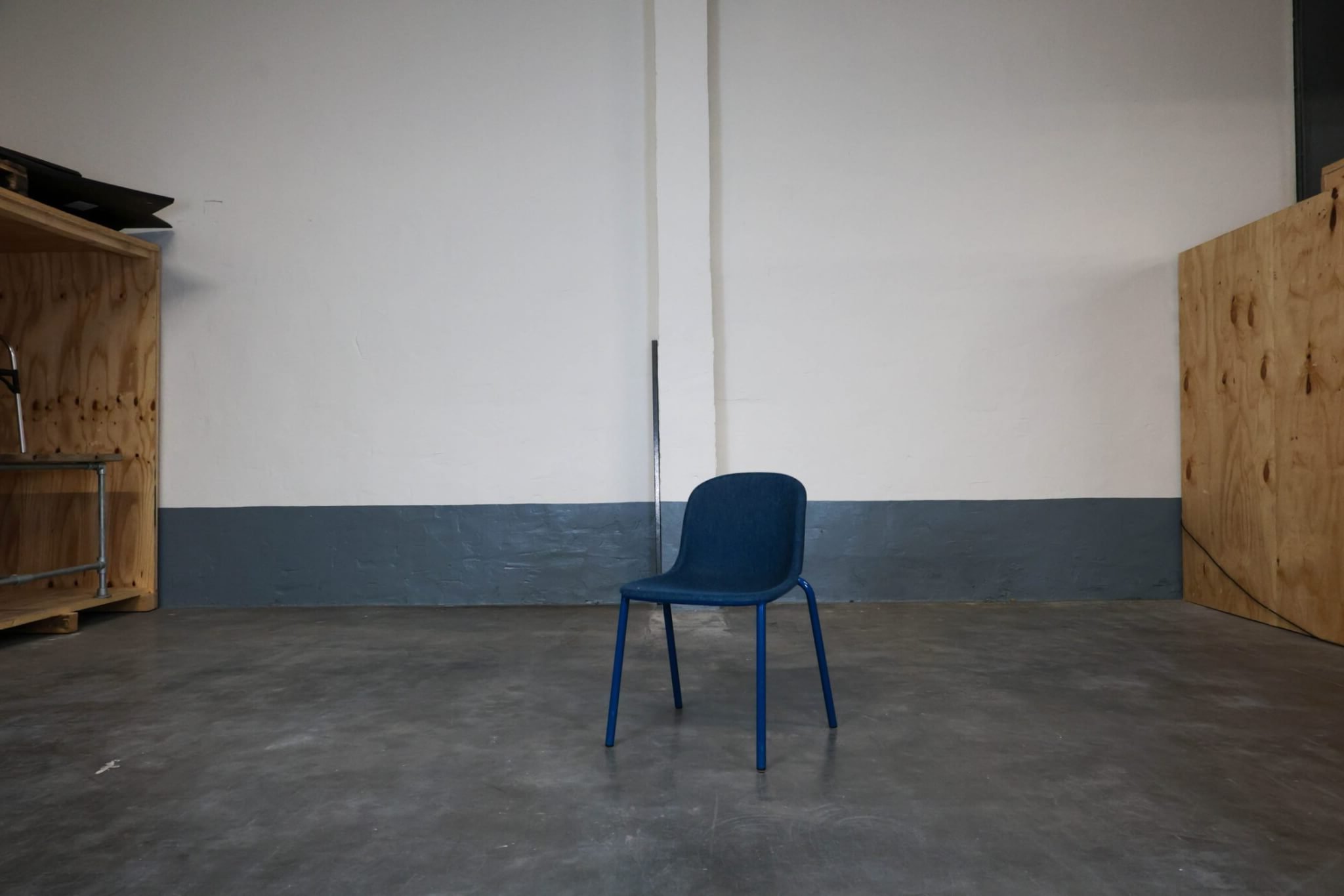 Tweedehands Kantinestoel – deVorm – Blauw